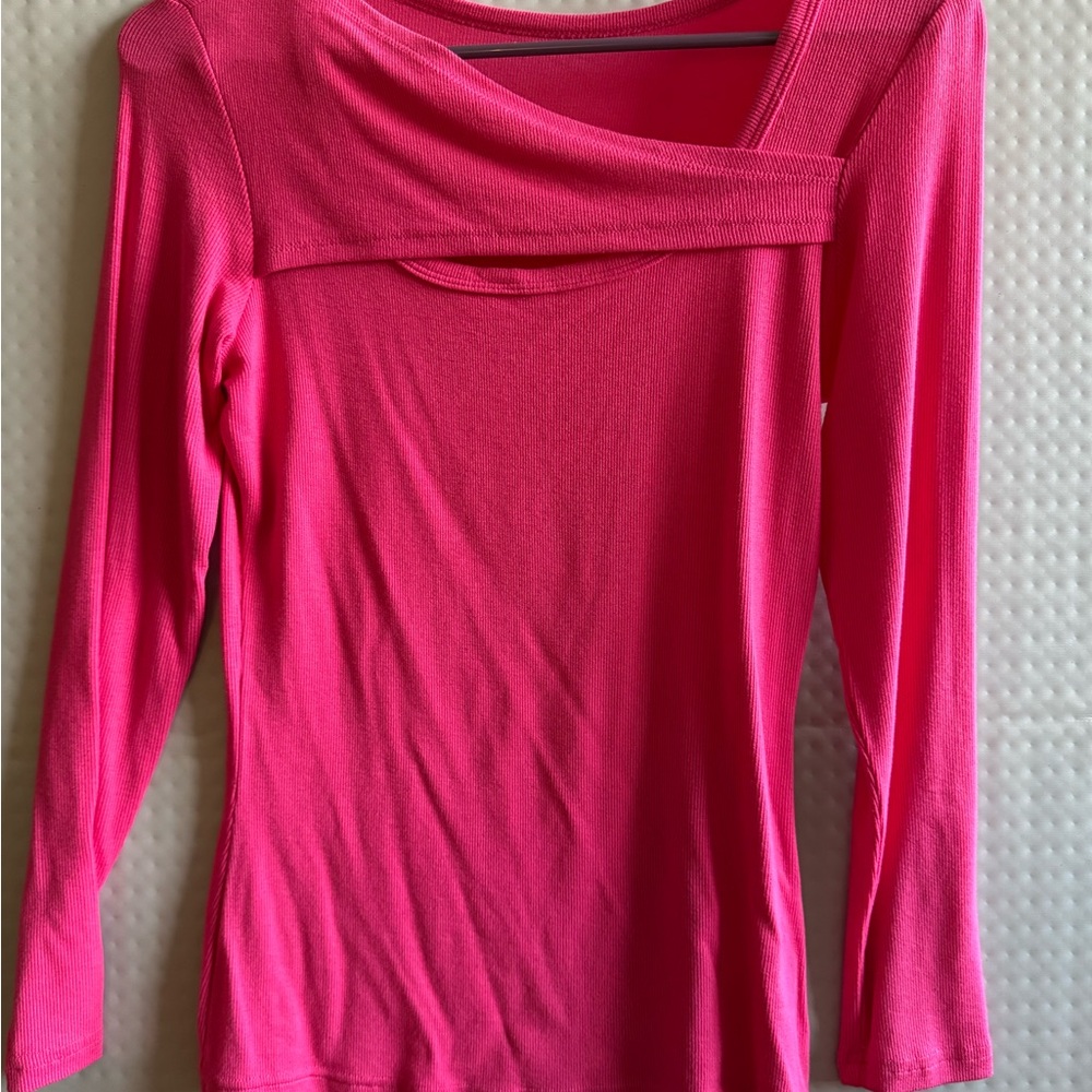 Women's Pink Long Sleeve Top